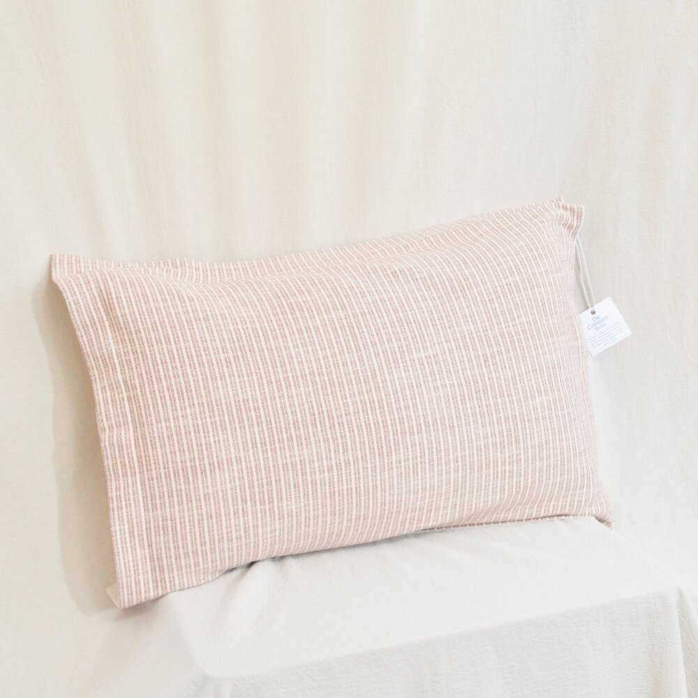 The Company Store NWT set of two red striped standard size cotton shams